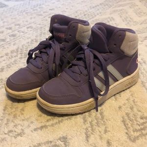 Kids Adidas high top sneaker.